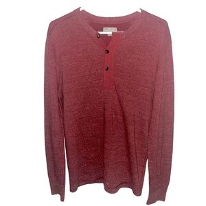 J. Crew Knit Goods Pullover Henley Long Sleeve Shirt Size Small